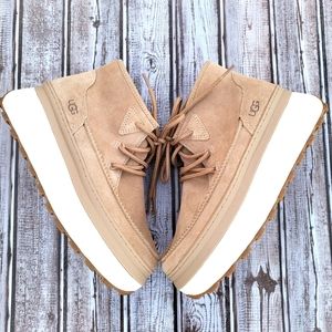 New UGG Marin Lace-up Platform Booties Women's Size 7